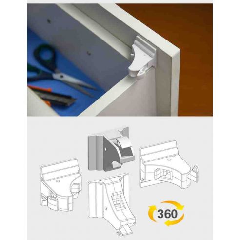 Internal magnetic lock on drawers from children Fabe - Packaging 4pcs buy in online store