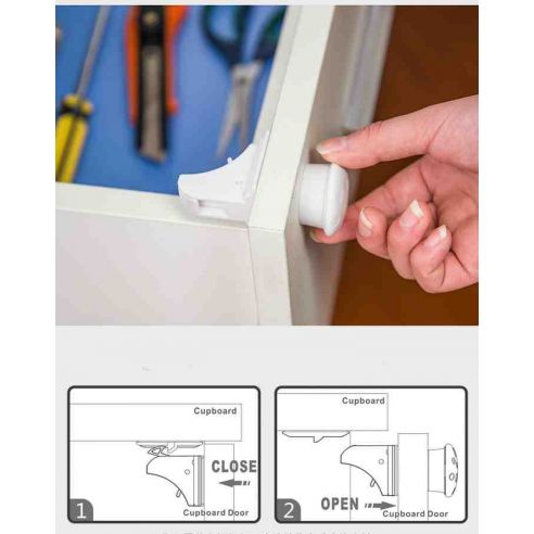 Internal magnetic lock on drawers from children Fabe - Packaging 4pcs buy in online store