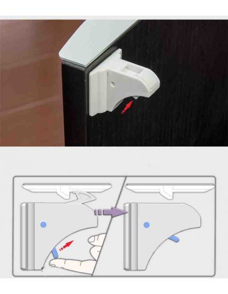Internal magnetic lock on drawers from children Fabe - Packaging 4pcs buy in online store