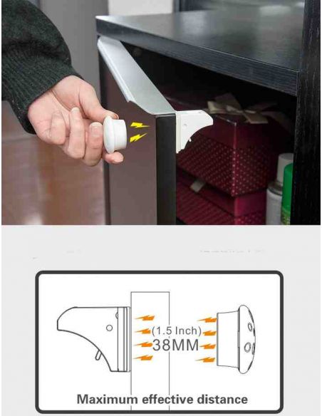 Internal magnetic lock on drawers from children Fabe - Packaging 4pcs buy in online store