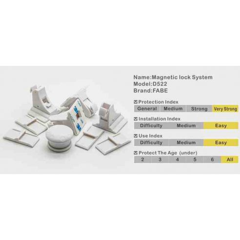 Internal magnetic lock on drawers from children Fabe - Packaging 4pcs buy in online store