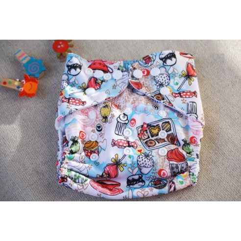 Reusable diaper on microflis buttons buy in online store