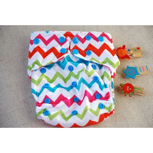 Reusable diaper on microflis buttons with double rubber band buy in online store