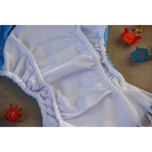 Reusable diaper on microflis buttons with double rubber band buy in online store