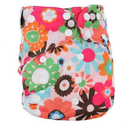 Reusable diaper on microflis buttons with double rubber band buy in online store