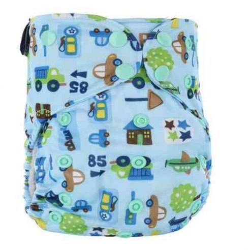 Reusable diaper on microflis buttons with double rubber band buy in online store