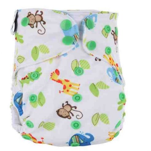 Reusable diaper on microflis buttons with double rubber band buy in online store