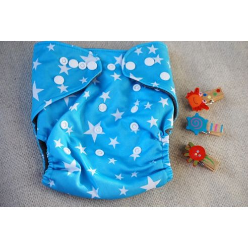 Reusable diaper on buttons with coal fiber and double rubber band buy in online store