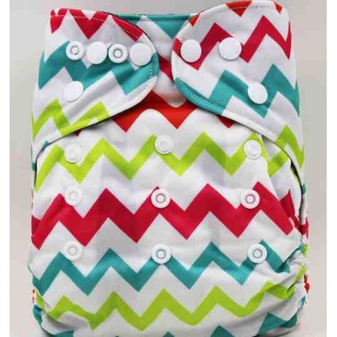 Reusable diaper on buttons with coal fiber and double rubber band buy in online store