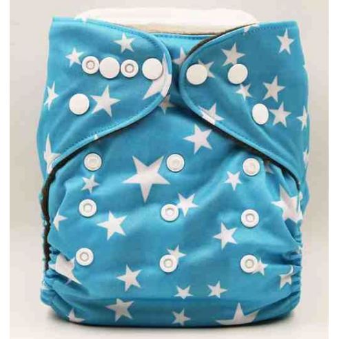 Reusable diaper on buttons with coal fiber and double rubber band buy in online store