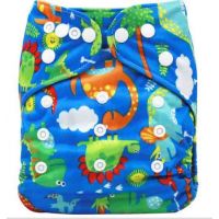 Reusable diaper on buttons with coal fiber and double rubber band buy in online store