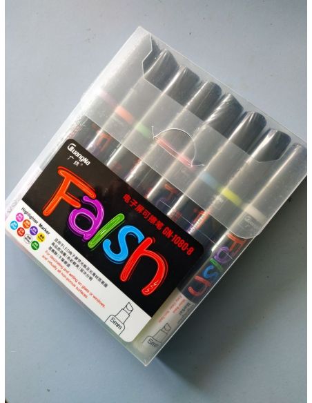 Cretaceous markers on water based Flaish 8pcs - 5mm (beveled edge) buy in online store Cretaceous markers on water based Flaish 8pcs - 5mm (beveled edge) buy in online store