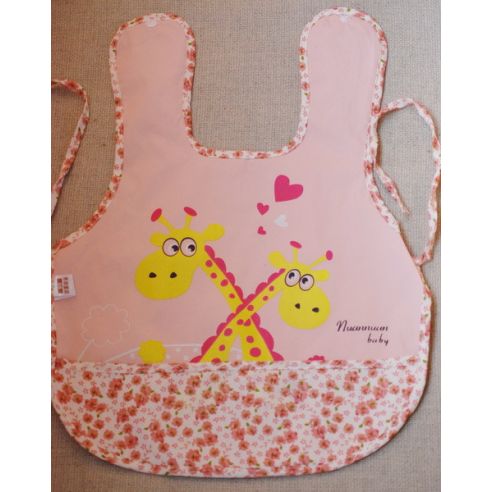 Cotton Aluminum Apron With Pocket - Pink Giraffes buy in online store