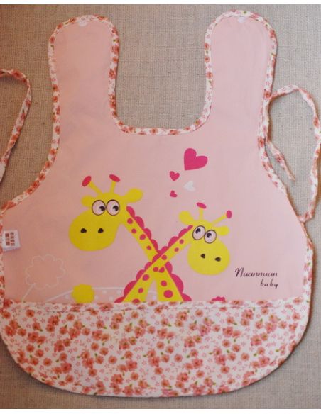 Cotton Aluminum Apron With Pocket - Pink Giraffes buy in online store Cotton Aluminum Apron With Pocket - Pink Giraffes buy in online store