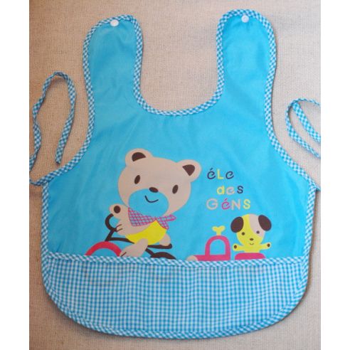Cotton slotman apron with pocket - Bear blue buy in online store