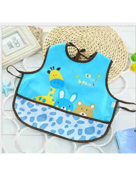 Cotton slotman apron with pocket - Blue animals buy in online store Cotton slotman apron with pocket - Blue animals buy in online store