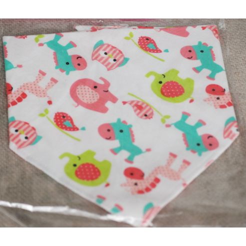 Whirl, bib, araphak on the button - pink elephants buy in online store