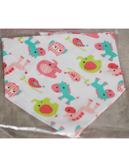 Whirl, bib, araphak on the button - pink elephants buy in online store