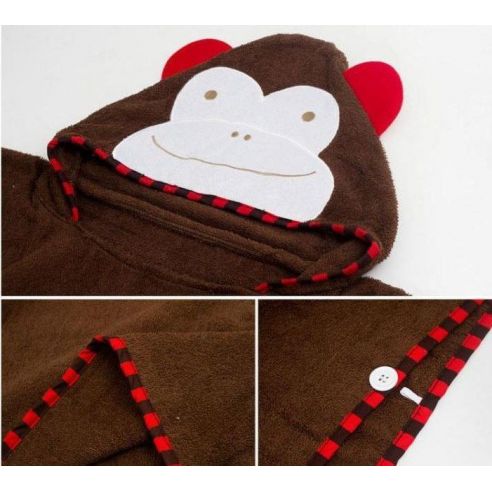Children's Towel Cape Poncho (Analog Skip Hop) Hooded - Monkey buy in online store