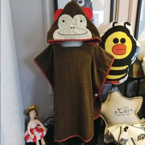 Children's Towel Cape Poncho (Analog Skip Hop) Hooded - Monkey buy in online store