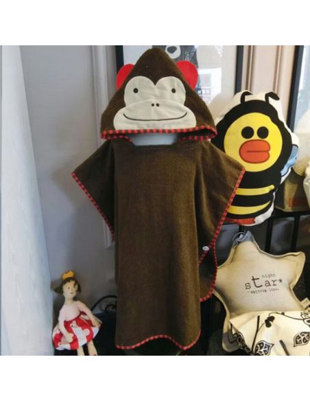Children's Towel Cape Poncho (Analog Skip Hop) Hooded - Monkey buy in online store