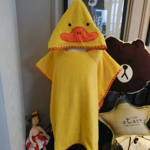 Children's Towel Cape Poncho (Analog Skip Hop) Hooded - Duck 70 * 140 buy in online store