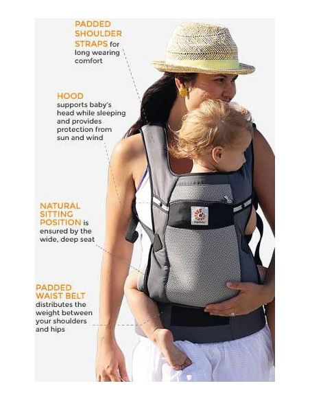 Ergo-backpack Ergobaby - Carrier Performance Ventus Graphite buy in online store