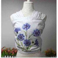 GourdBaby - knitted, pulling sling scarf 100% cotton cornflowers buy in online store