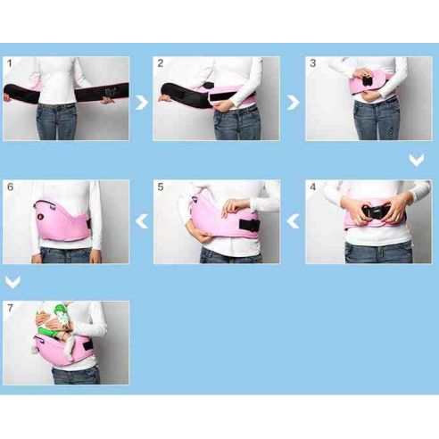 Children carrying - Hipsit without backing Gray flowers buy in online store