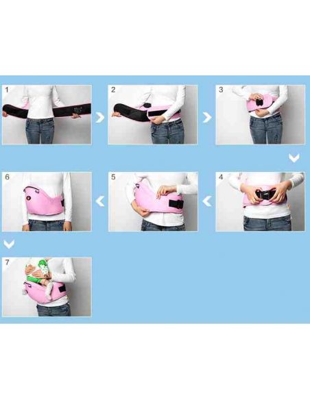 Children carrying - Hipsit without backing Gray flowers buy in online store