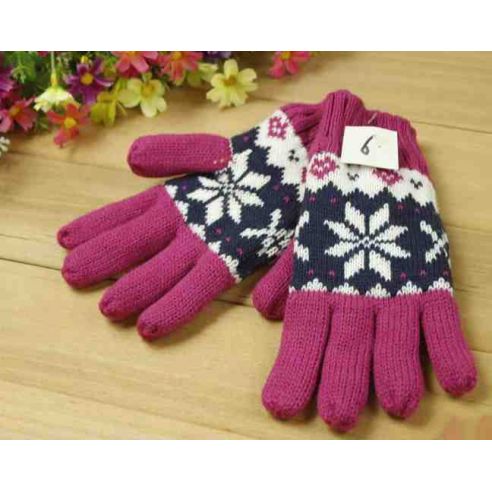 Pink gloves TU 7-10 years buy in online store