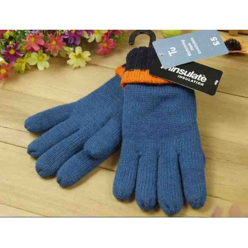 Clamps knitted with polar insulation Thinsulate blue 3-6 years buy in online store