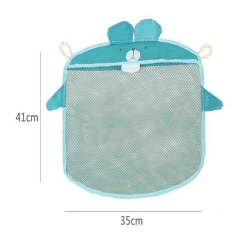 Mesh Organizer for storing toys in the Bathroom Alarger + 2 Vacuum Hook - Blue buy in online store