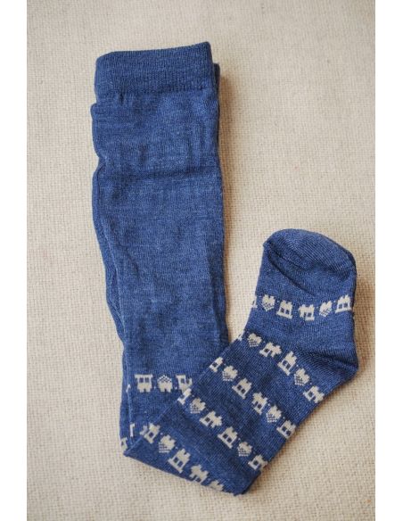 Merino wool tights 86-92 dark blue buy in online store