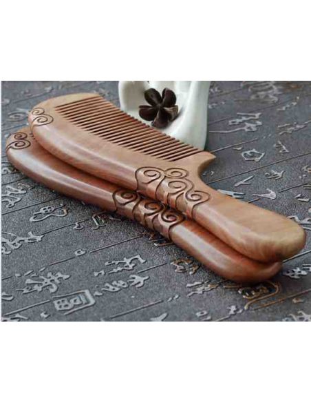 Sandalwood comb with pattern buy in online store Sandalwood comb with pattern buy in online store
