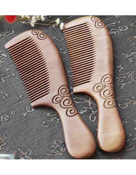 Sandalwood comb with pattern buy in online store Sandalwood comb with pattern buy in online store