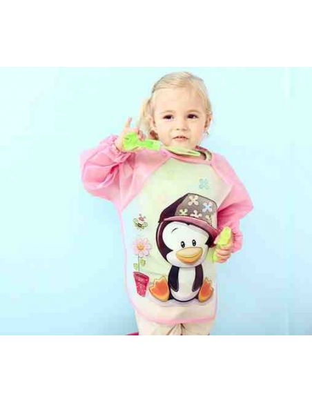 Apron with Sleeves - Pink Penguin buy in online store