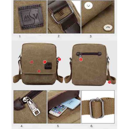 Men's Bag Barstie Cotton K004 Brown buy in online store