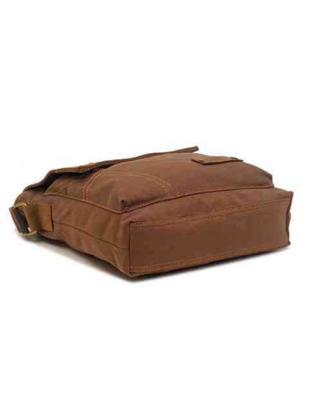 Men's bag Barstie from cotton and inserts from genuine leather K013 brown buy in online store Men's bag Barstie from cotton and inserts from genuine leather K013 brown buy in online store