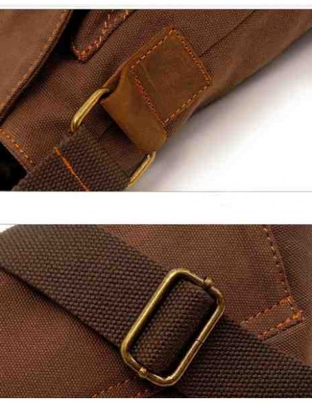 Men's bag Barstie Cotton and inserts from genuine leather K013 sand buy in online store