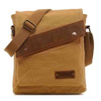Men's bag Barstie Cotton and inserts from genuine leather K013 sand buy in online store