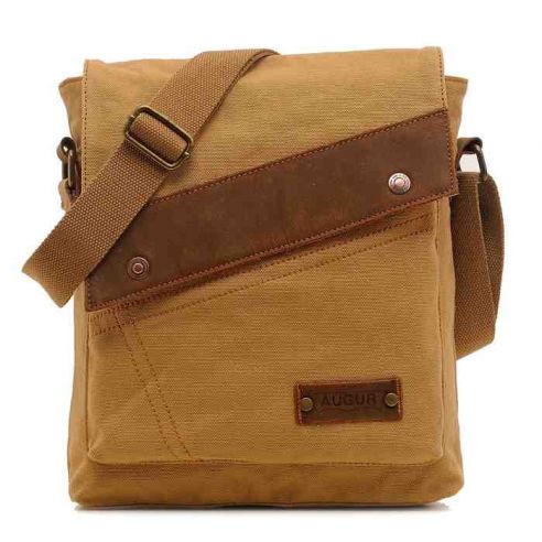 Men's bag Barstie Cotton and inserts from genuine leather K013 sand buy in online store