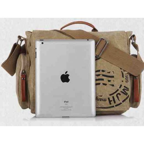 Men's cotton bag for netbook, tablet K017 brown buy in online store