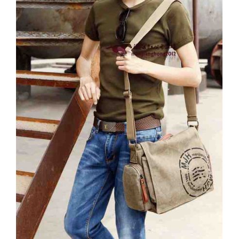Men's cotton bag for netbook, tablet K017 brown buy in online store