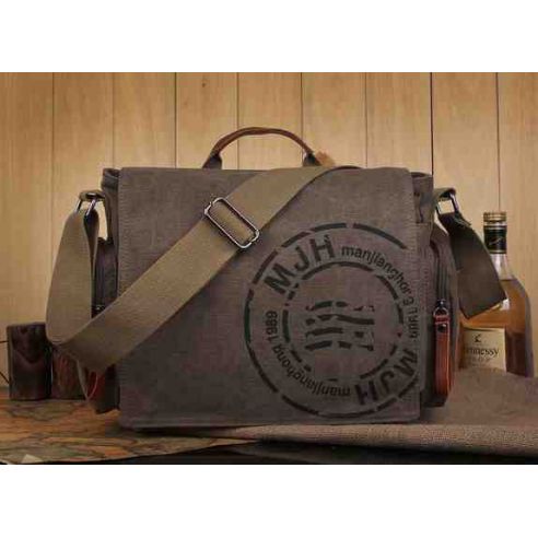 Men's cotton bag for netbook, tablet K017 brown buy in online store