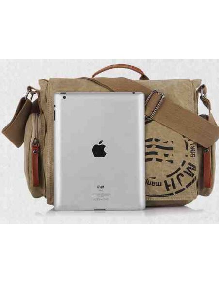 Men's cotton bag for netbook, tablet K017 light brown buy in online store Men's cotton bag for netbook, tablet K017 light brown buy in online store