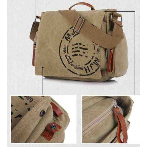 Men's cotton bag for netbook, tablet K017 light brown buy in online store