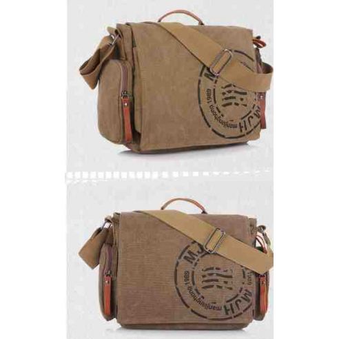 Men's cotton bag for netbook, tablet K017 light brown buy in online store