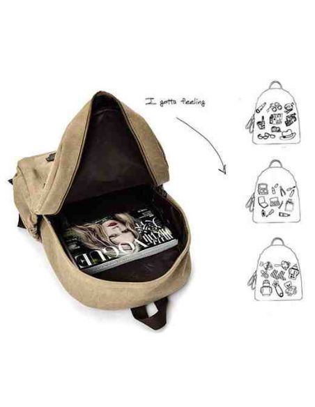 Cotton Backpack K011 Black buy in online store