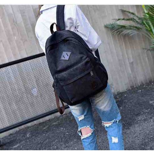 Cotton Backpack K011 Black buy in online store